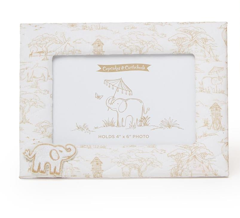 Sweet Safari Quilted Photo Frames in Taupe (2 Styles)