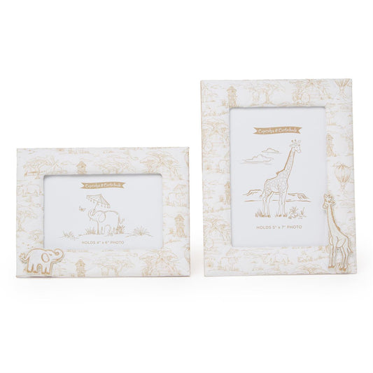 Sweet Safari Quilted Photo Frames in Taupe (2 Styles)
