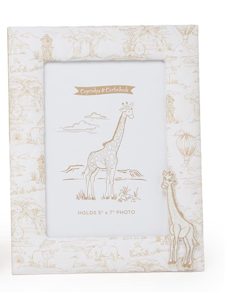 Sweet Safari Quilted Photo Frames in Taupe (2 Styles)