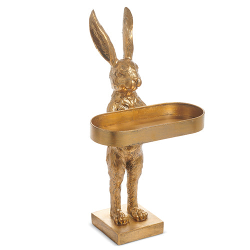 Gold Rabbit w/Tray