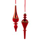 Red Pearl Banded Velvet Finial Ornament ( 2 Styles)