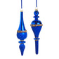 Blue Pearl Banded Velvet Finial Ornament (2 Styles)