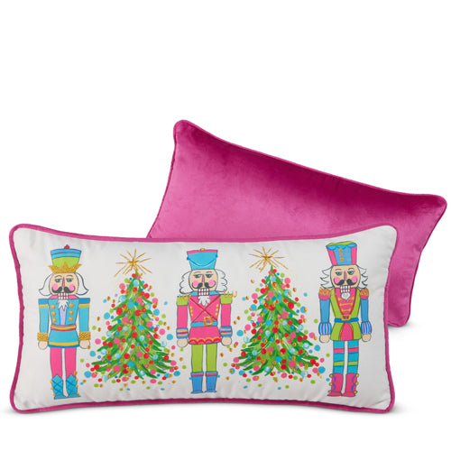 Candy Shop Trees and Nutcrackers Lumbar Pillow