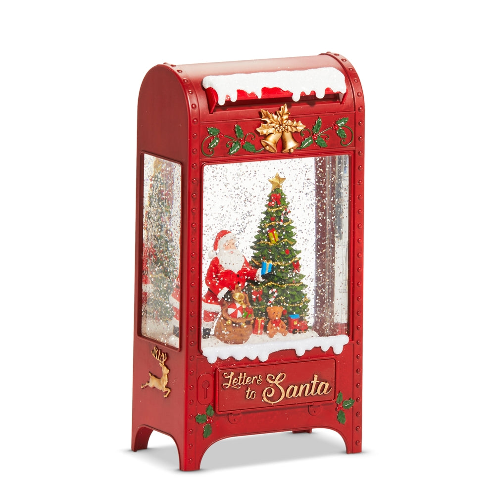 Santa and Tree Lighted Water Mailbox