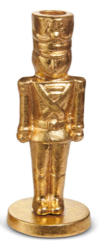 Gold Nutcracker Candlesticks (2 Sizes)