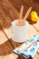White Bamboo Utensil Holder