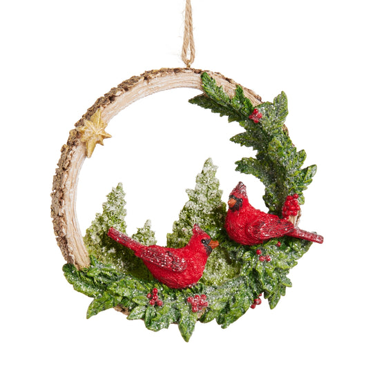 Woodland Noel Cardinals Ornament