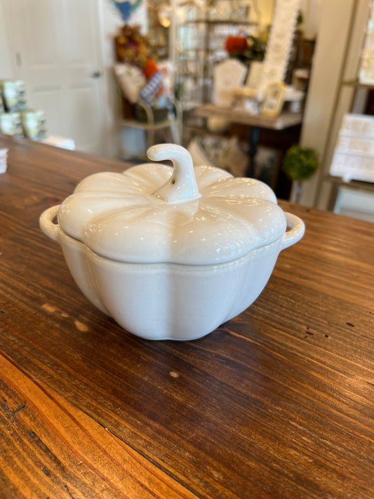 Stoneware Pumpkin Baker w/Handles