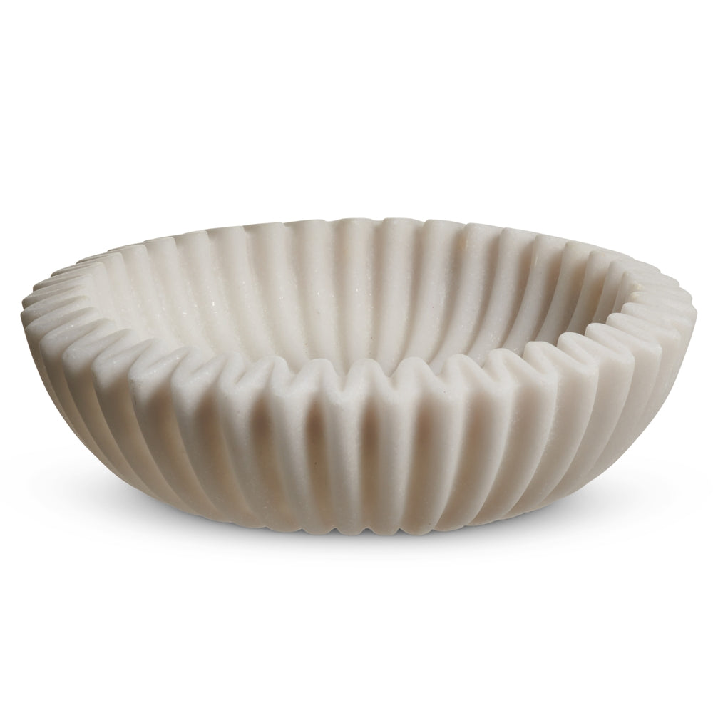 Ruffled Marble Bowl - 8"