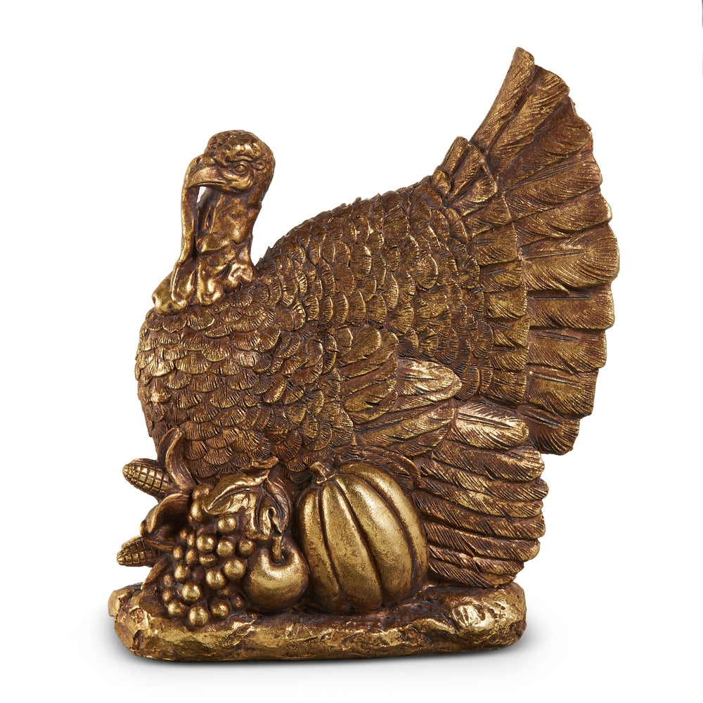 Antique Gold Turkey With Harvest