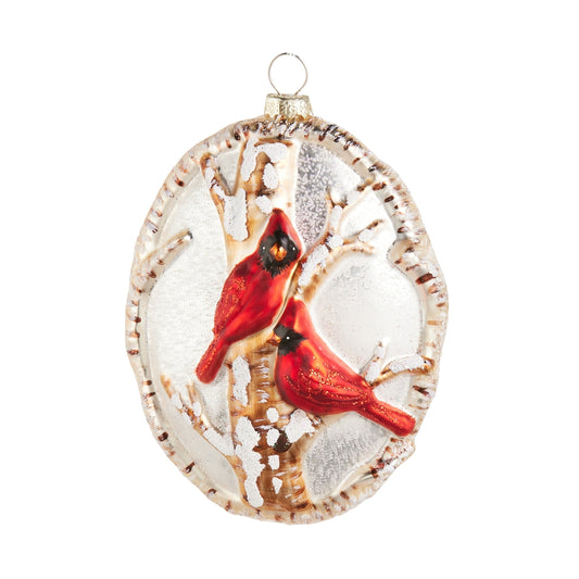 Cardinal On Branch Ornament