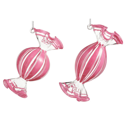 Pink Peppermint Candy Ornament (2 Styles)