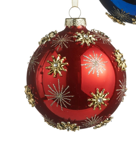 Gold Snowflake Ball Ornament (3 Colors)