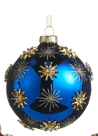 Gold Snowflake Ball Ornament (3 Colors)