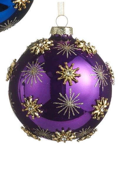 Gold Snowflake Ball Ornament (3 Colors)