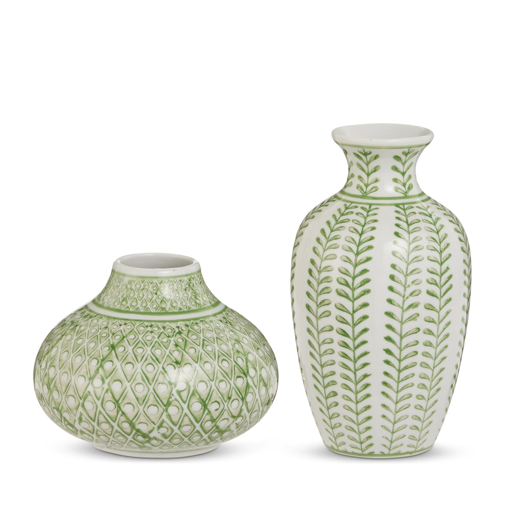Green Bud Vases - (2 Styles)
