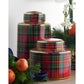Tartan Plaid Decorative Jar