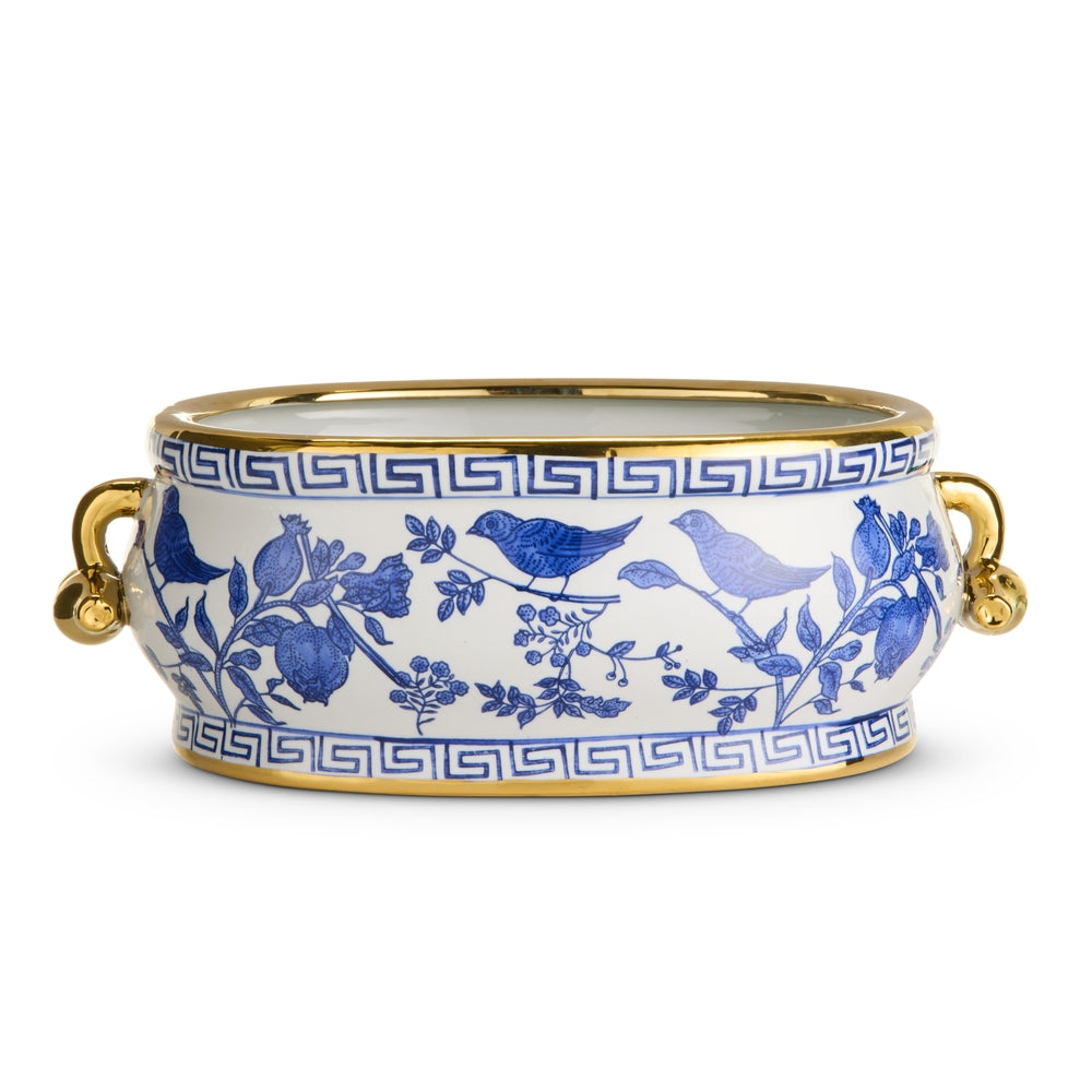 Blue Bird Planter w/Handles