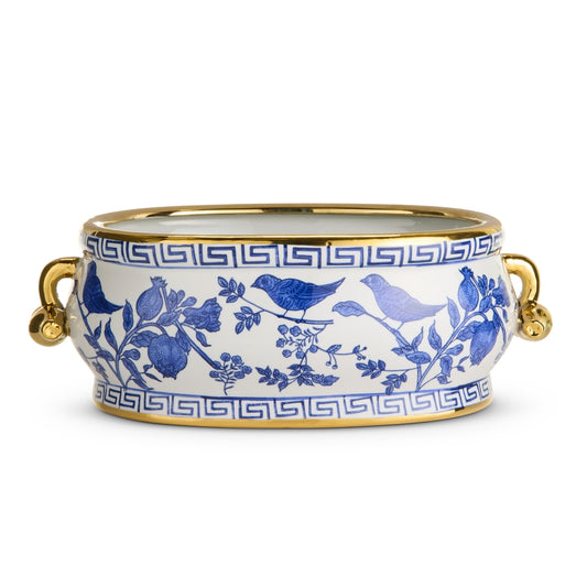 Blue Bird Planter w/Handles