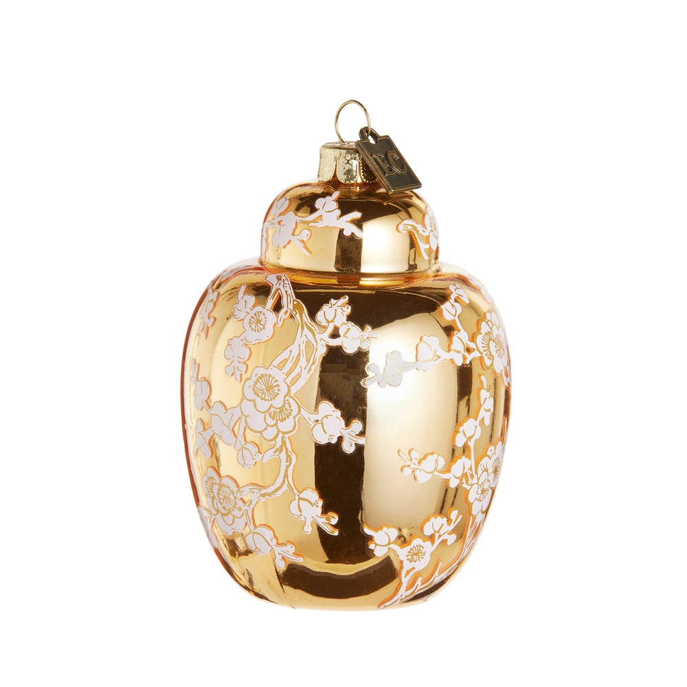 Golden Ginger Jar Ornament - Small