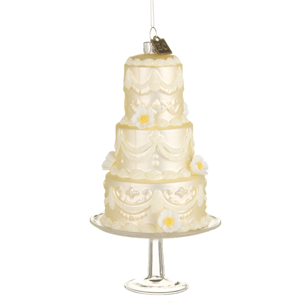 White Tiered Cake Ornament