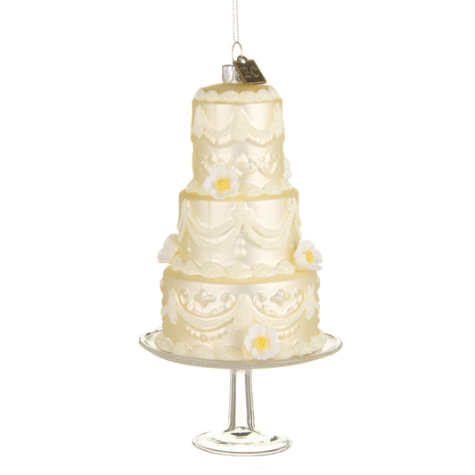 White Tiered Cake Ornament