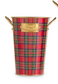 Red, Green and Gold Plaid Bucket Decor (2 Sizes)