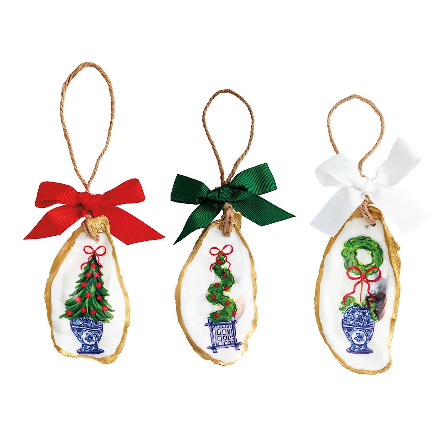 Christmas Topiary Oyster Ornament (3 Styles)