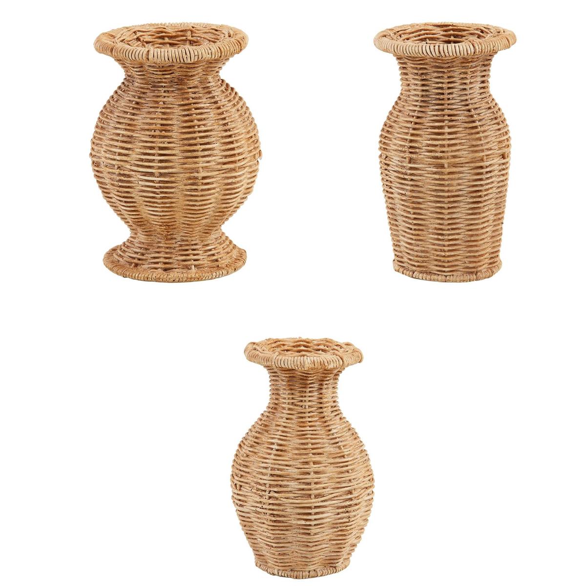 Resin Basket Weave Vases (3 Styles)