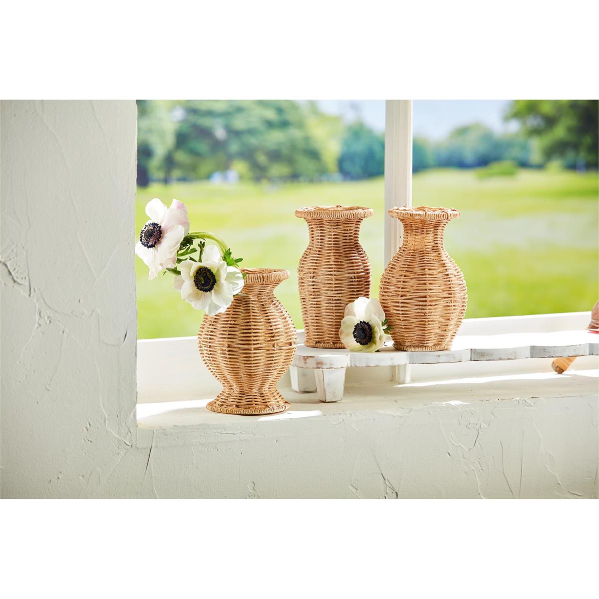 Resin Basket Weave Vases (3 Styles)