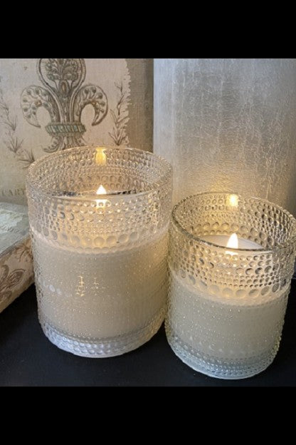 Radiance 4"x5" Embossed Simply Ivory Candle