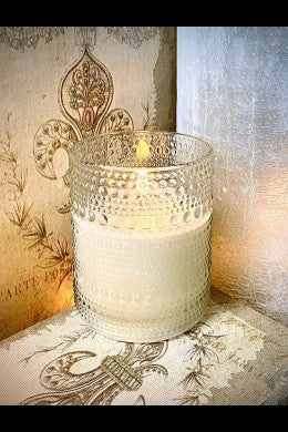 Radiance 4"x5" Embossed Simply Ivory Candle