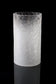 White Crackle Glass Cylinder- Small