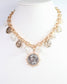 Victoria Charm Necklace Worn Gold: Default