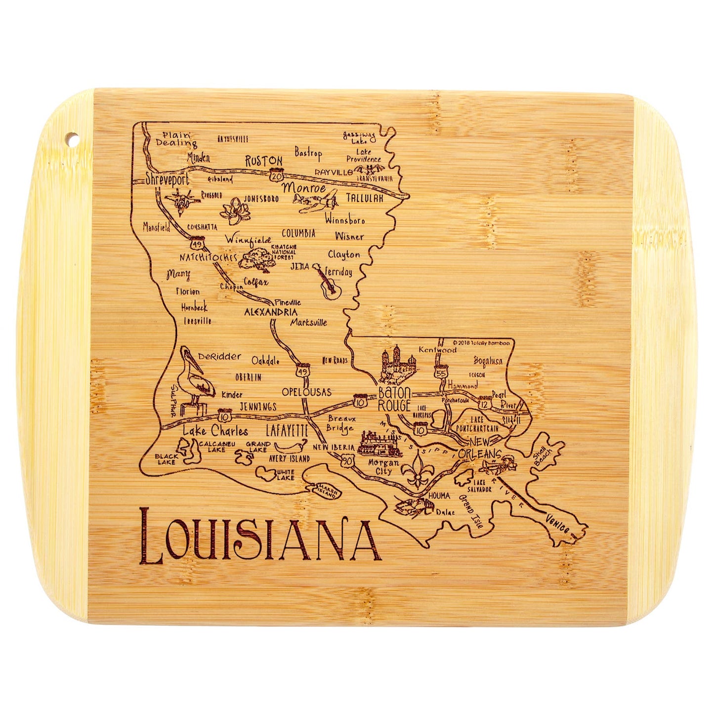 A Slice of Life Louisiana Cutting & Charcuterie Board