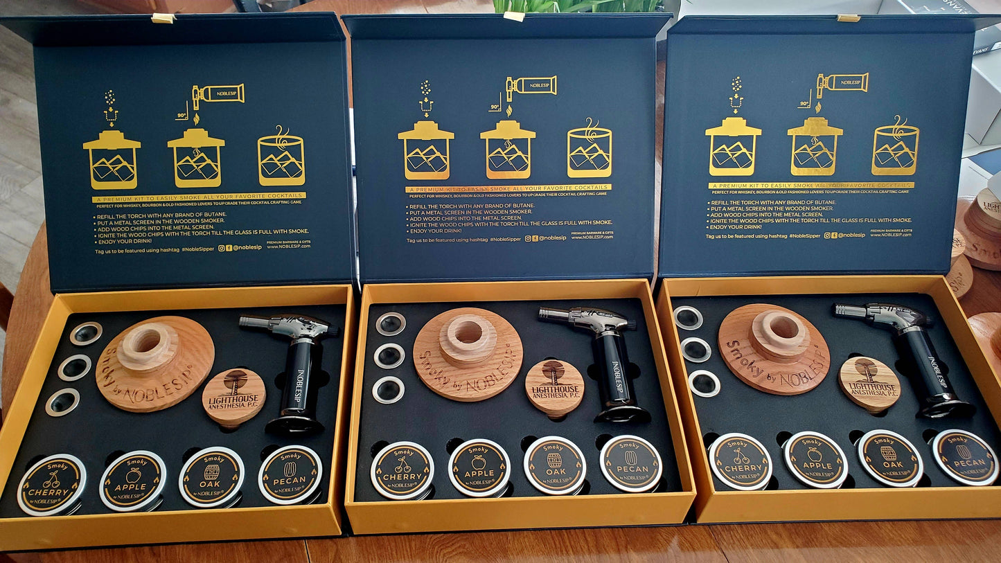 Cocktail Smoker Kit, Premium Home Bar Gift Set, Whiskey Men: No Personalization