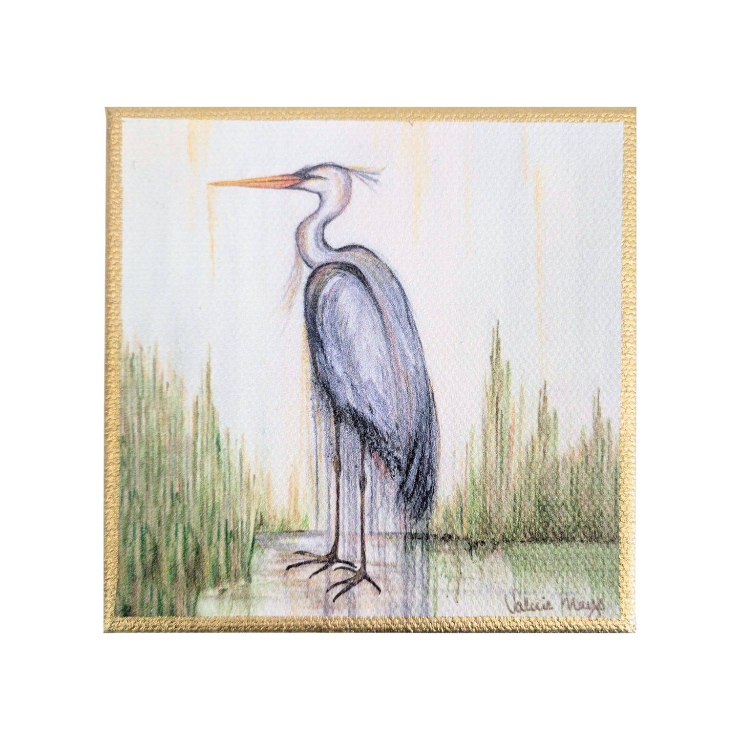 Blue Heron II Mini Canvas