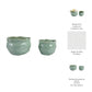 Green Ceramic Round Wavy Edge Planters (2 Sizes)