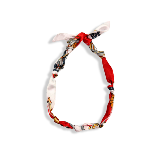 Scarf Bandana for Charm Necklace DIY - Multiple Options: Red- Yellow and Navy accents