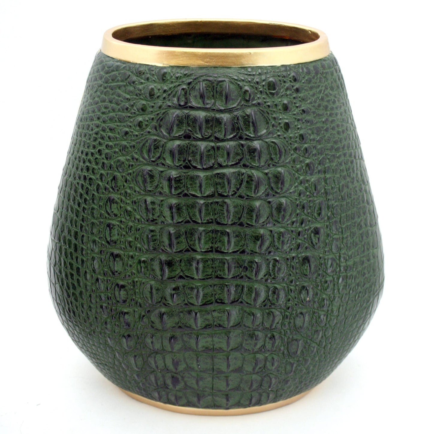 Green Crocodile Skin Vase - Thumbnail 2