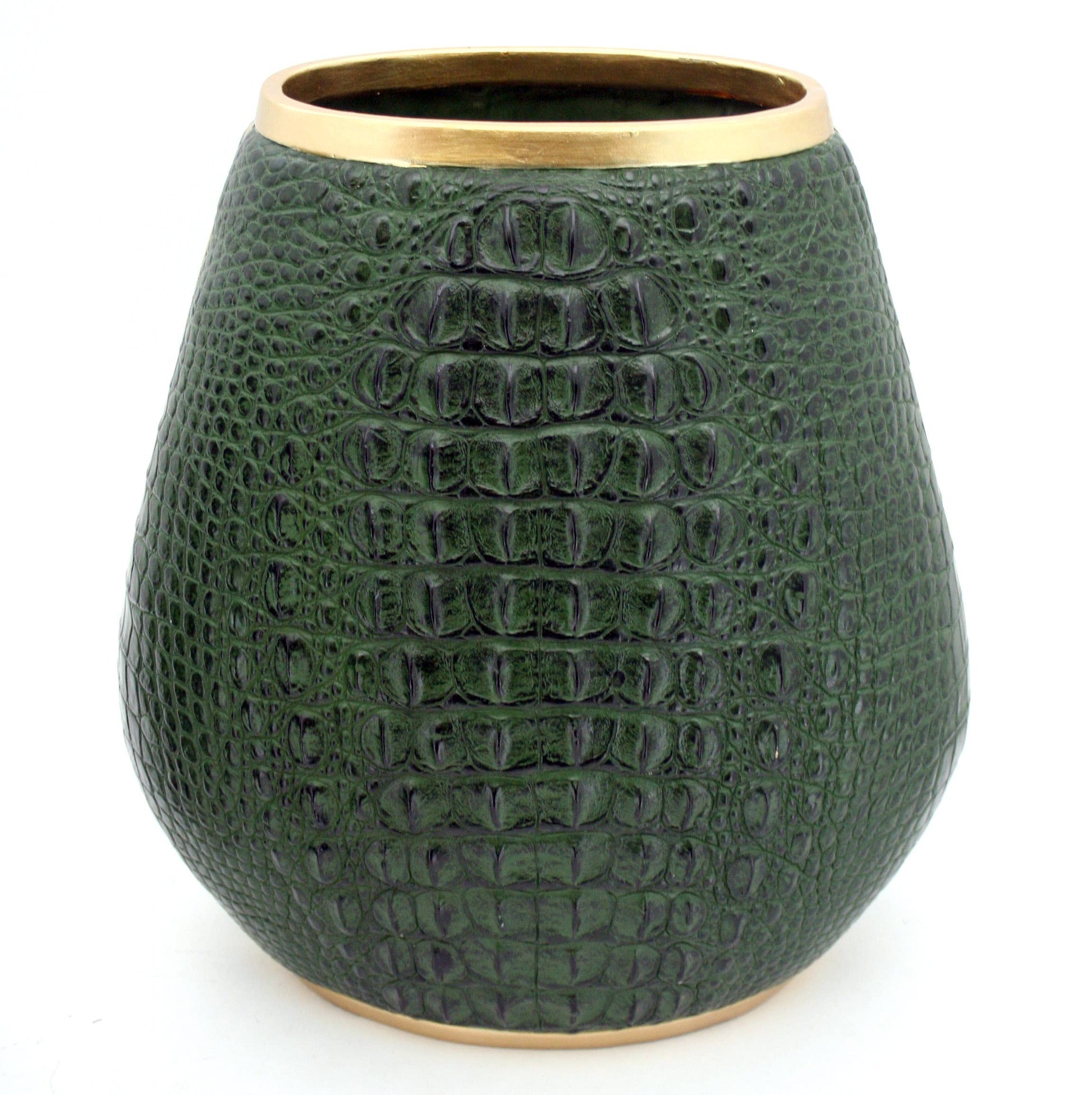 Green Crocodile Skin Vase