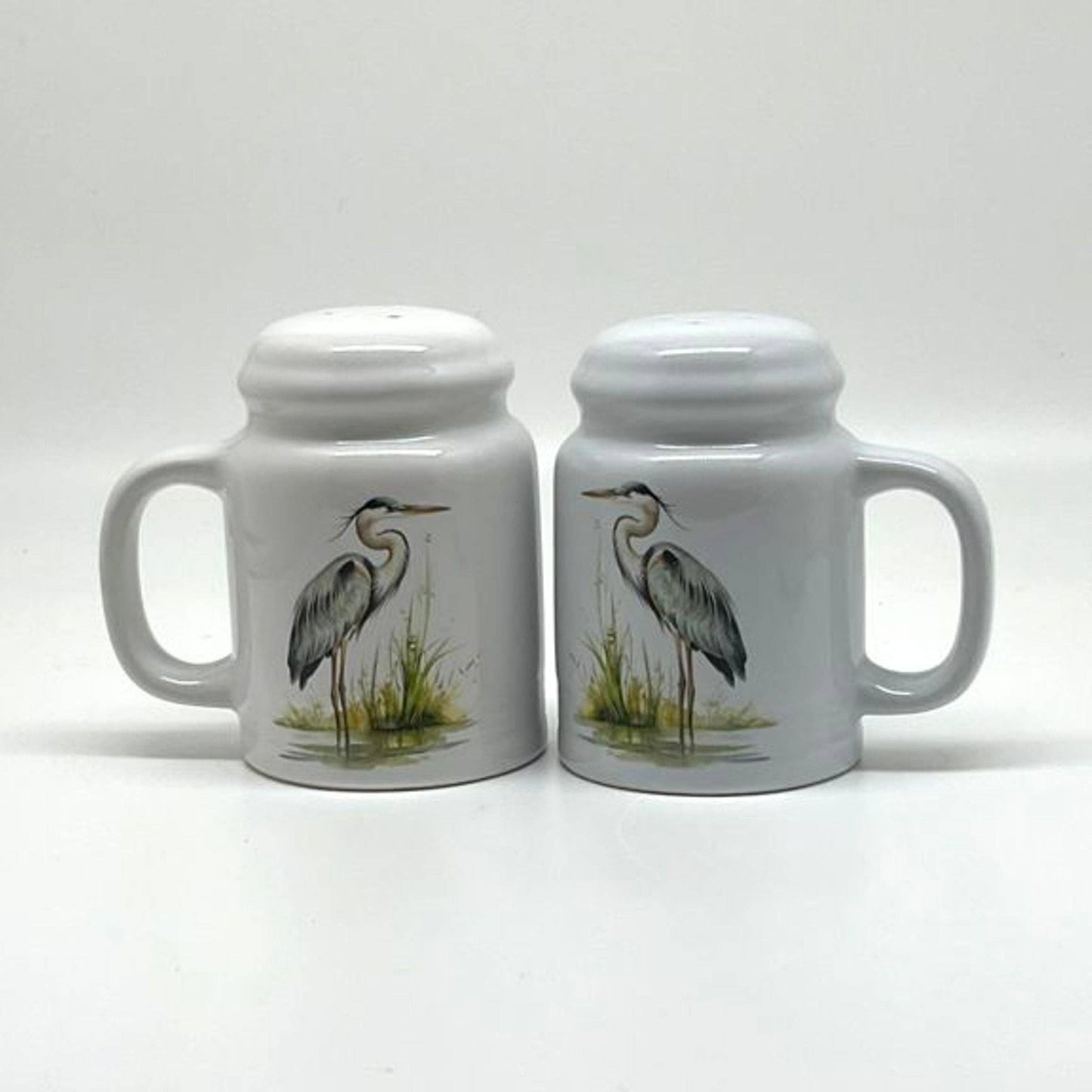 Blue Heron Salt & Pepper Shakers (range style)