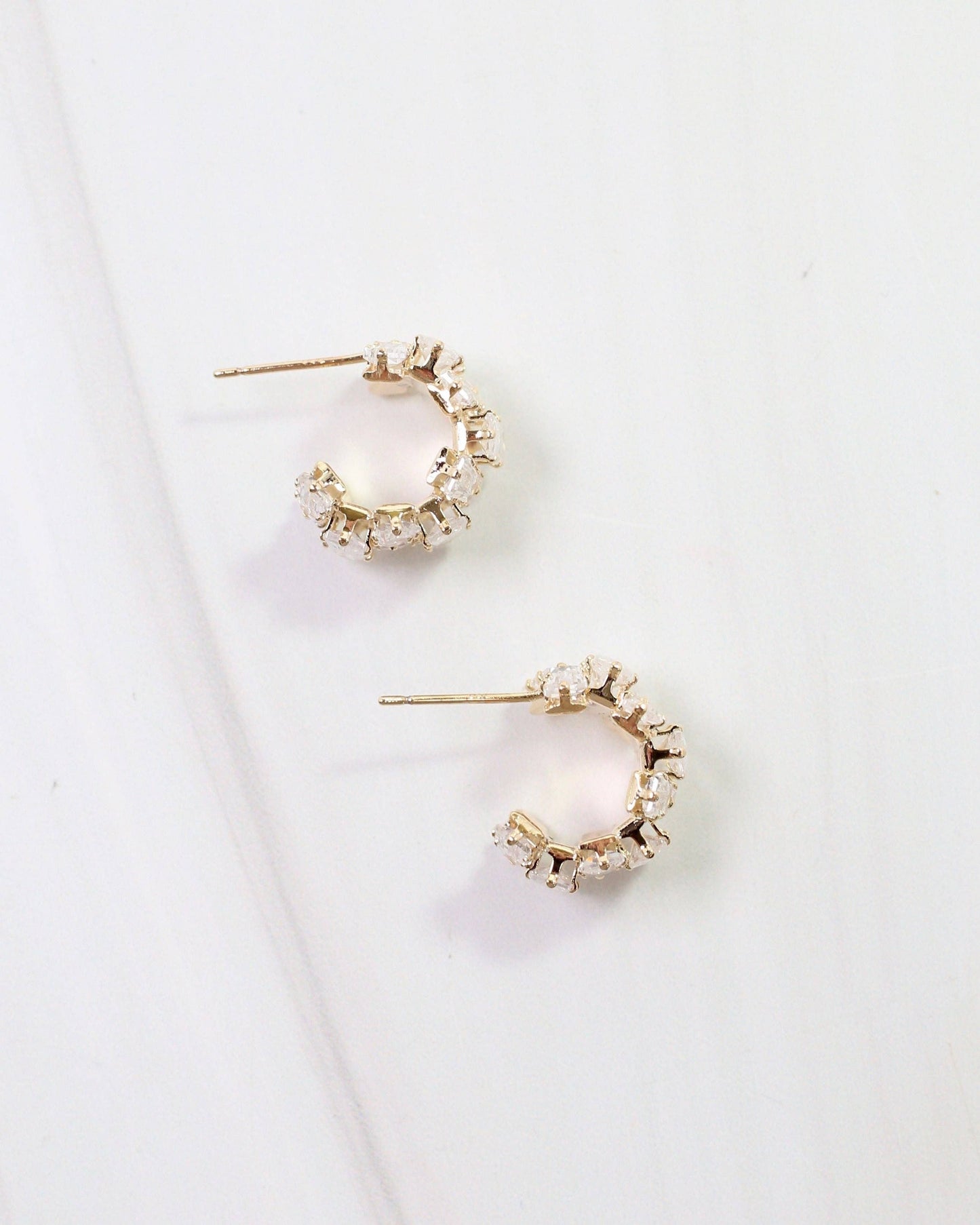Elloree Crystal Hoop Gold: Default