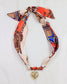 Lillie Scarf Charm Necklace ORANGE BLUE: Default
