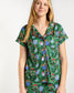 Spruce It Up Short Sleeve Button Up Sleep Shirt w/Pants