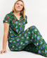 Spruce It Up Short Sleeve Button Up Sleep Shirt w/Pants