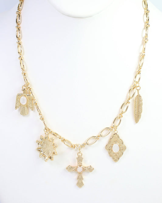 Durango Western Charm Necklace Gold