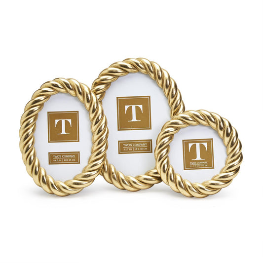 Gilded Rope Gold Finish Photo Frame (3 Sizes)