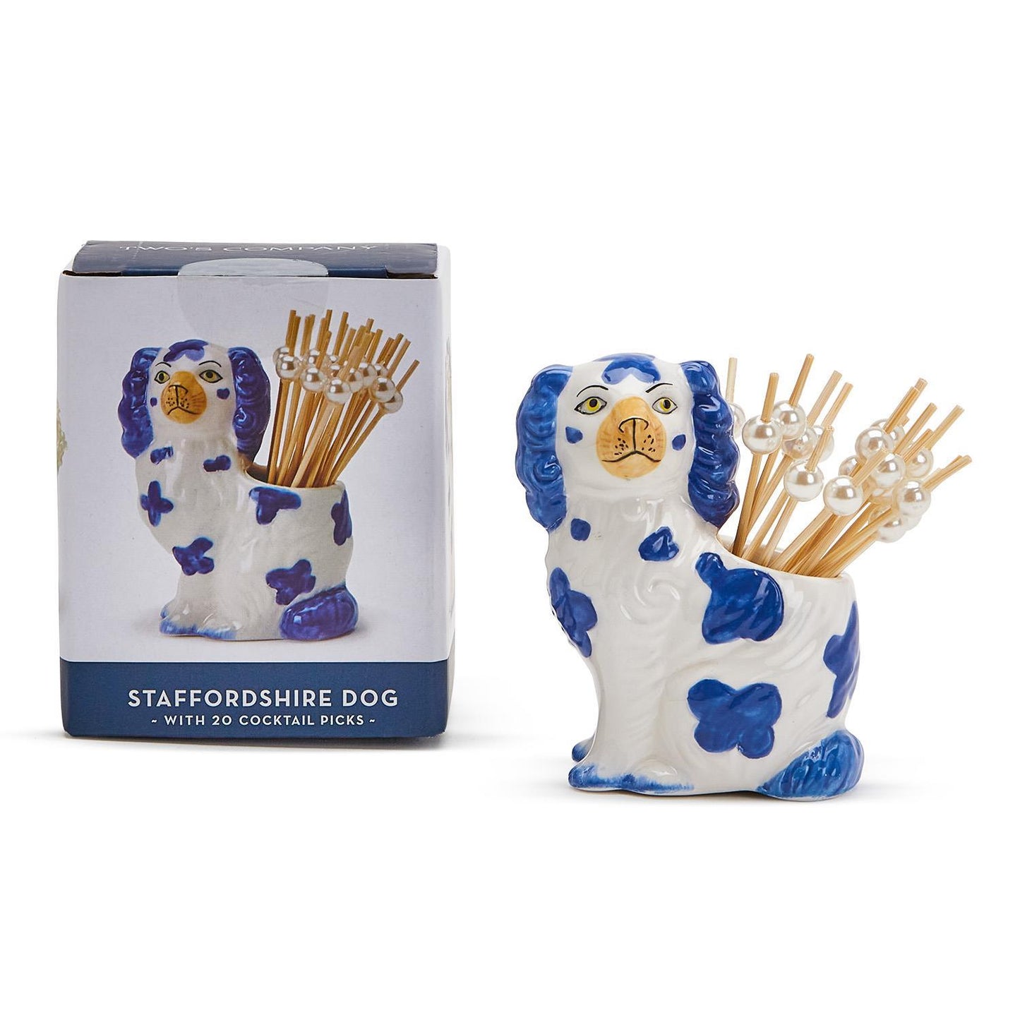 Staffordshire Dog w/20 Picks in Gift Box