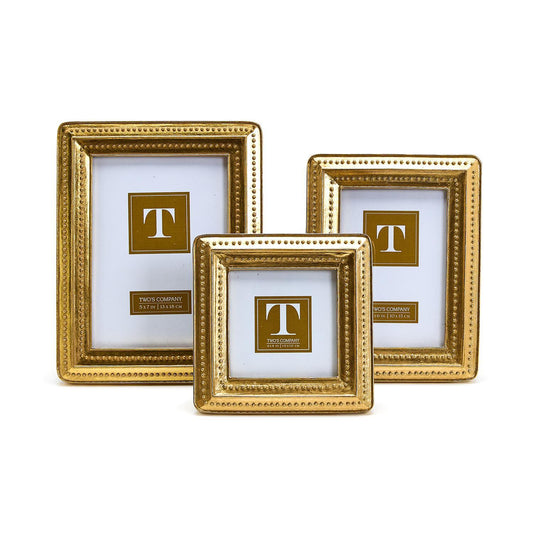 Gold Beaded Edge Photo Frame (set of 3)